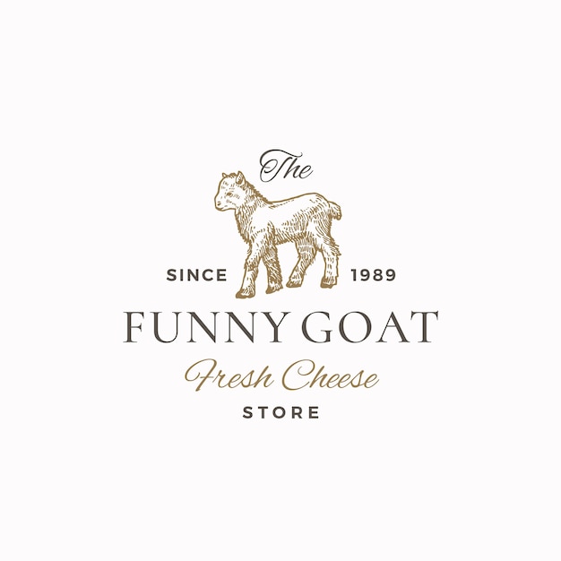 Free Vector | The funny goat abstract sign, symbol or logo