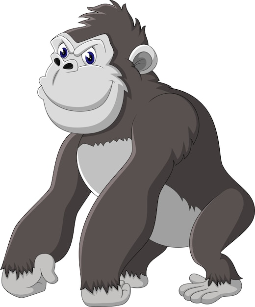 Premium Vector | Funny gorilla cartoon