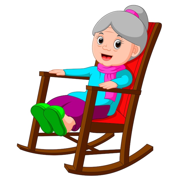 Premium Vector | Funny grandmother