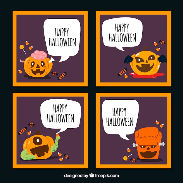 free-vector-funny-halloween-cards-with-pumpkin