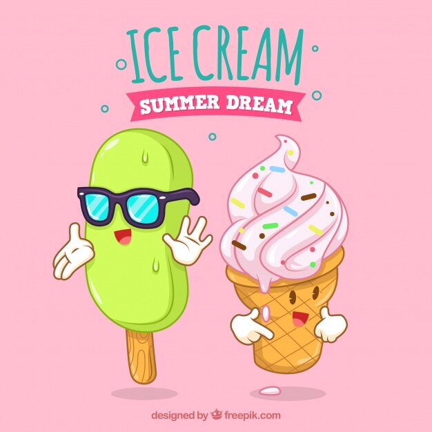 Funny ice cream background