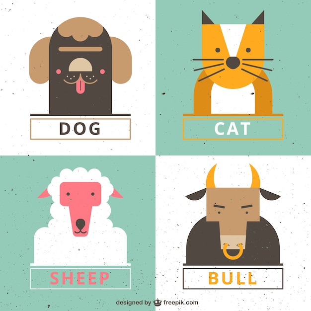 Funny illustrated animals
