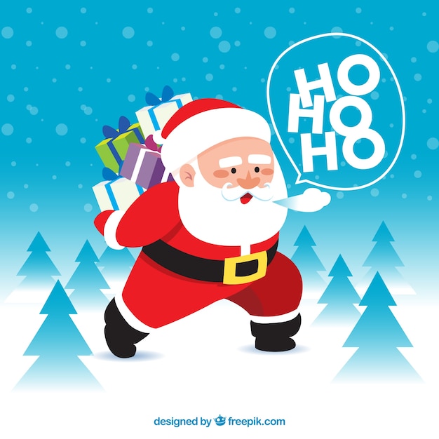 Funny illustration of Santa Claus Vector | Free Download