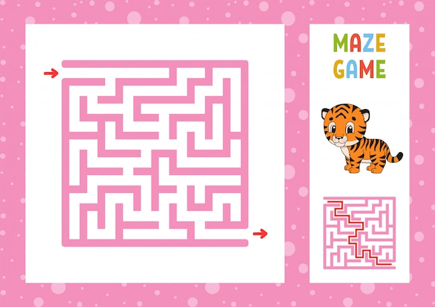 Premium Vector Funny Maze Game