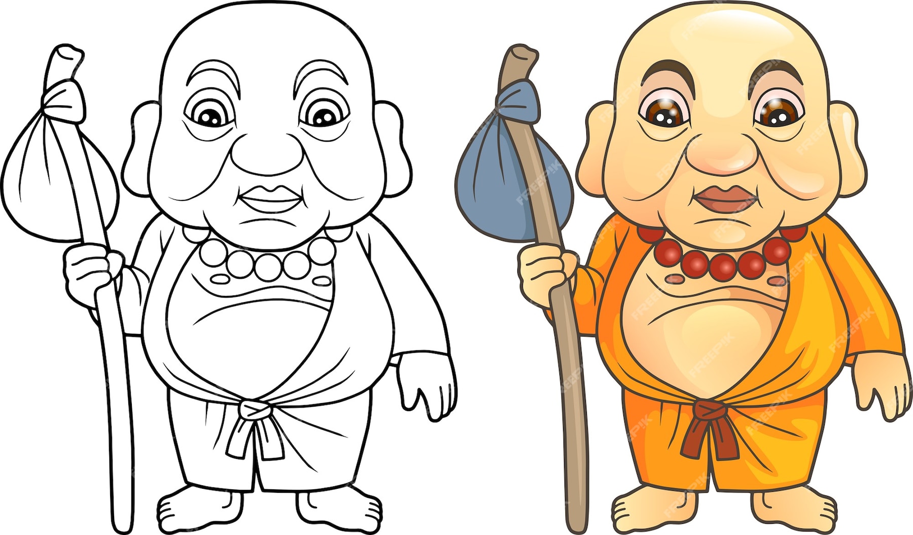 premium-vector-funny-monk