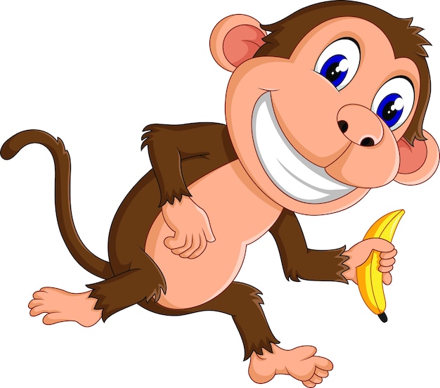 Premium Vector | Funny monkey cartoon