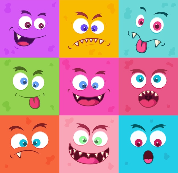 doodle monster emotions
