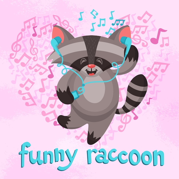 Funny Raccoon Poster