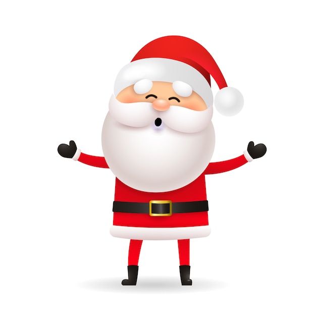 Free Vector | Funny santa claus celebrating christmas