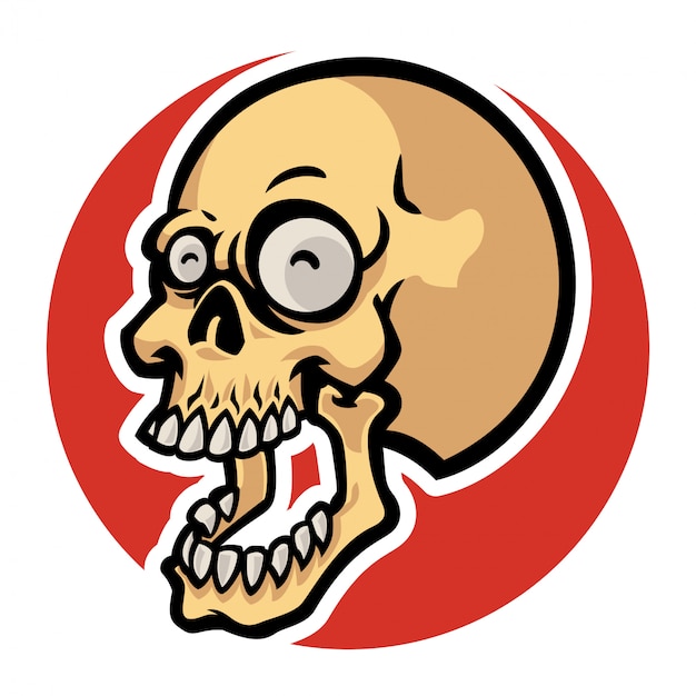 Premium Vector | Funny skull head