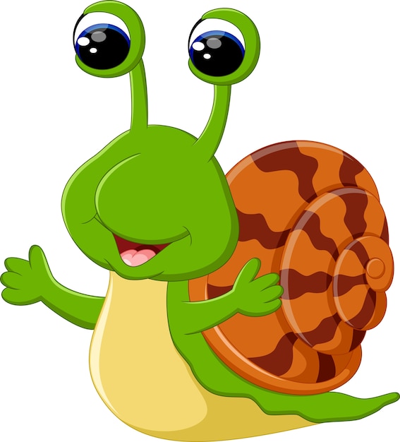 Premium Vector | Funny snail cartoon