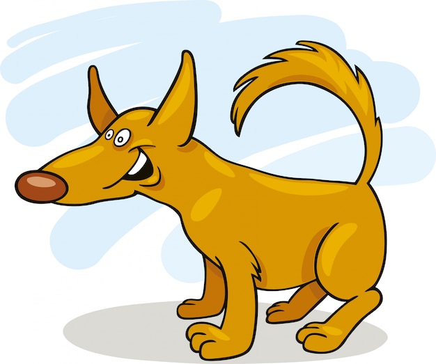 Premium Vector | Funny yellow dog