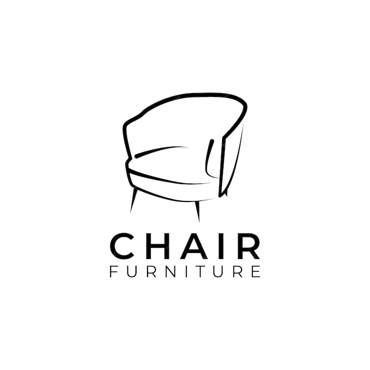 Premium Vector | Furniture chair icon logo design template