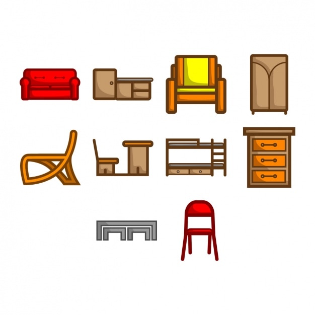 Download Furniture icons collection Vector | Free Download