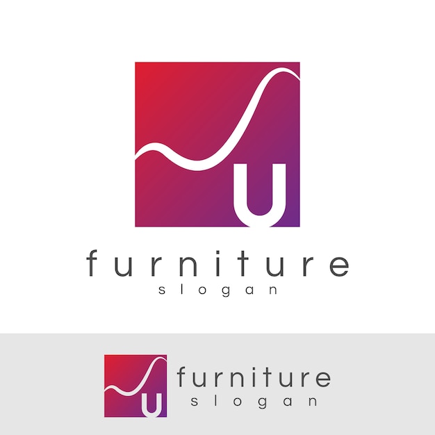 Download Free Furniture Initial Letter U Logo Design Premium Vector Use our free logo maker to create a logo and build your brand. Put your logo on business cards, promotional products, or your website for brand visibility.