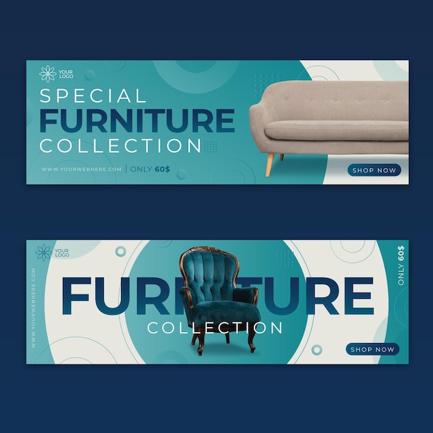 Premium Vector Furniture Sale Banners