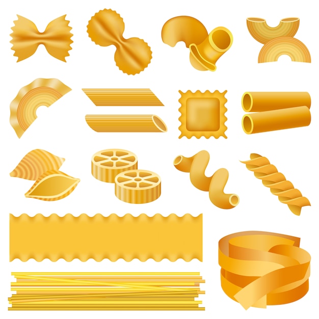 Download Premium Vector | Fusilli pasta penne mockup set