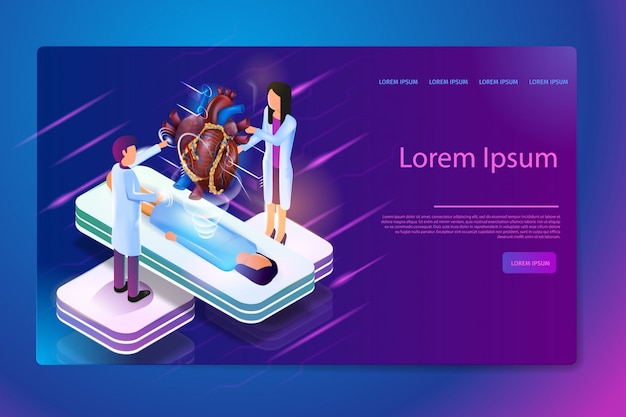 Future medical technologies isometric vector Premium Vector