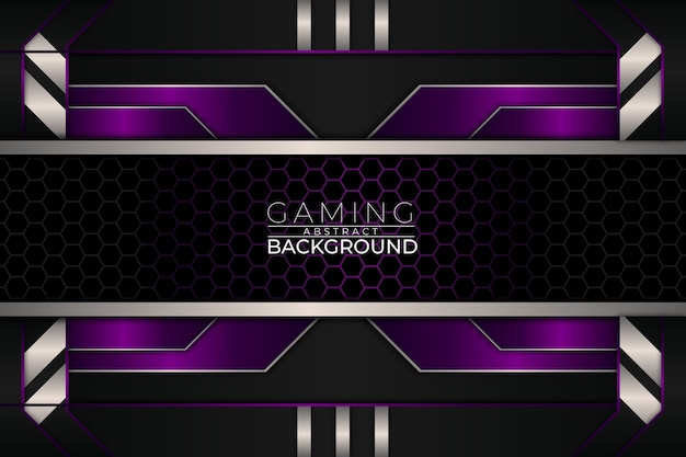 Premium Vector | Futuristic gaming background purple style