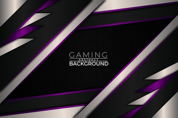 Premium Vector | Futuristic gaming background purple style