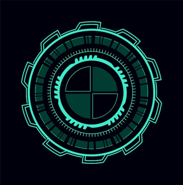 Premium Vector | Futuristic green user interface. virtual luminescent ...