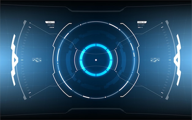 Premium Vector | Futuristic head-up display elements design.