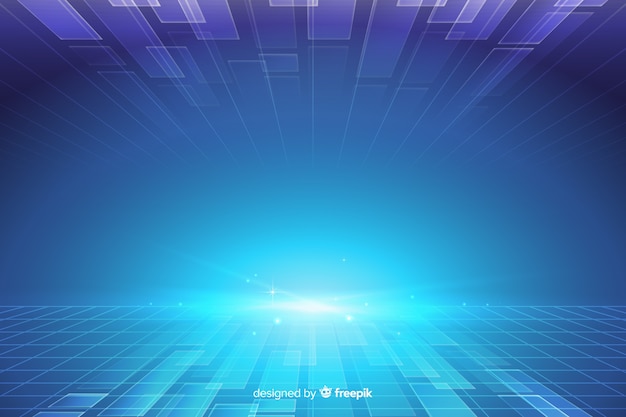 Futuristic horizon background Free Vector