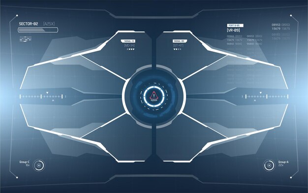 Premium Vector Futuristic Hud Interface Screen Design