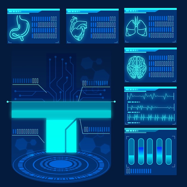 Free Vector | Futuristic Medical Infographic Concept