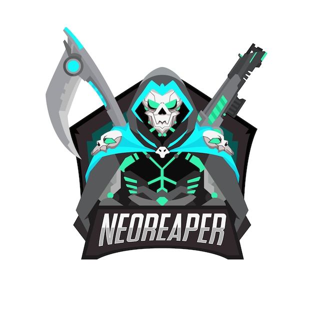 Premium Vector Futuristic Reaper Logo   Futuristic Reaper Logo 23 2149213085 