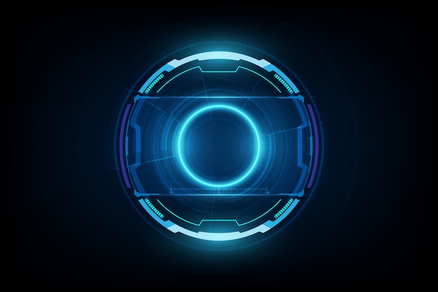 Premium Vector Futuristic Sci Fi Hud Circle Element Background