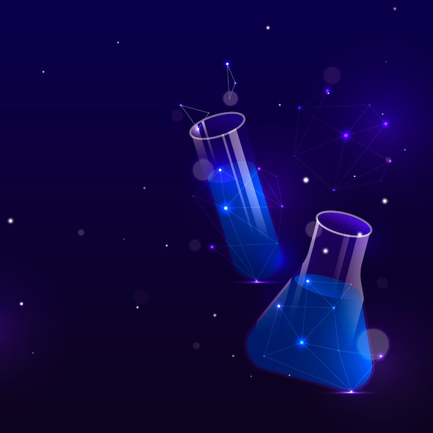 Free Vector | Futuristic science lab background in space