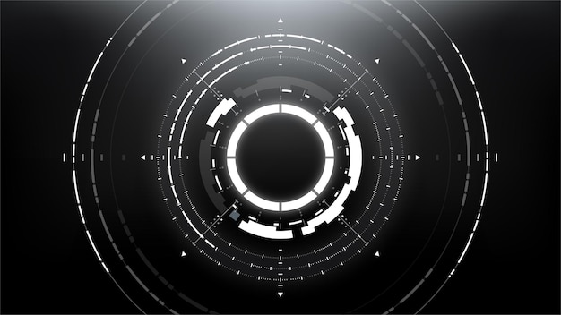 Premium Vector | Futuristic technology abstract circlular background.