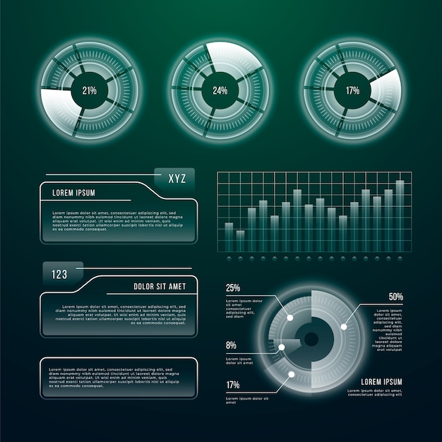 Free Vector | Futuristic Technology Infographic Template