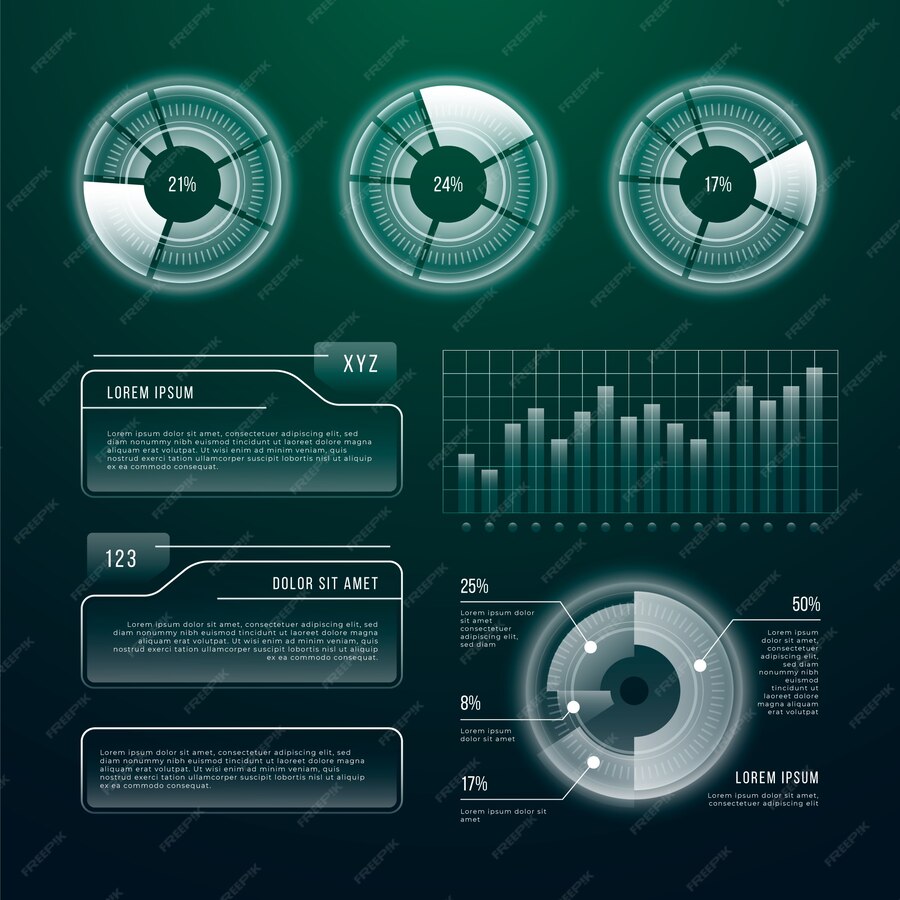 Free Vector | Futuristic technology infographic template