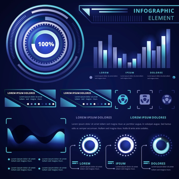 Free Vector | Futuristic technology infographic