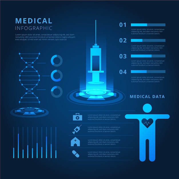 Free Vector | Futuristic Technology Medical Infographic