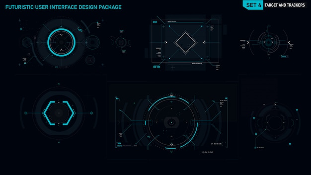 Futuristic user interface element Premium Vector