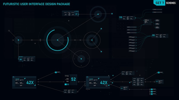 Futuristic user interface element Premium Vector