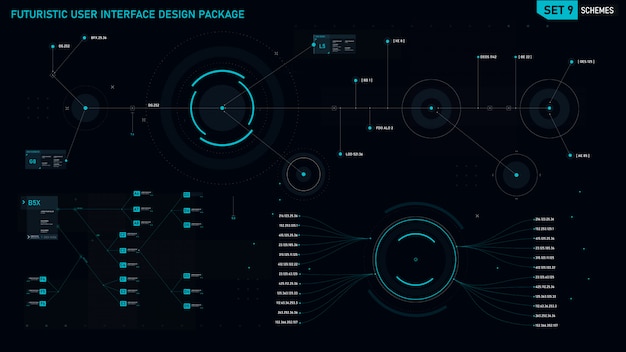 Futuristic user interface element Premium Vector