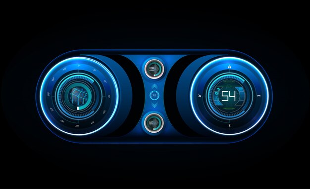 Futuristic user interface. hud ui. Premium Vector