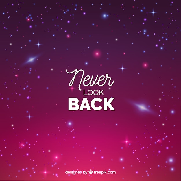 Galaxy Background And Quote Free Vector
