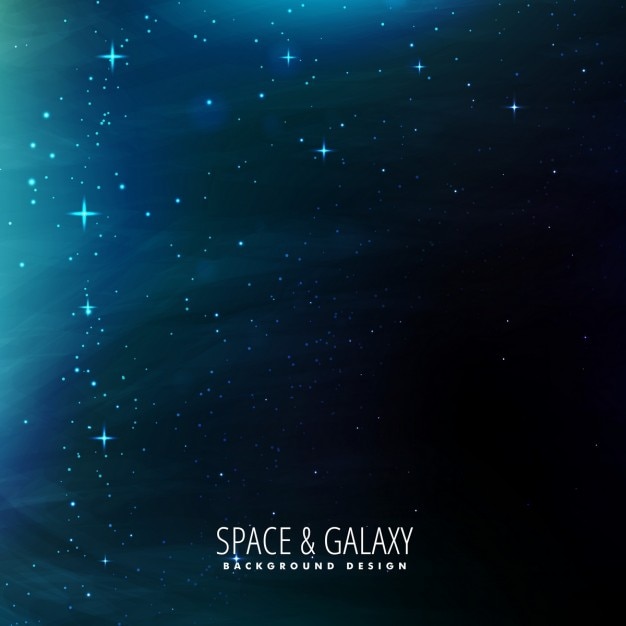 Galaxy background with blue shapes