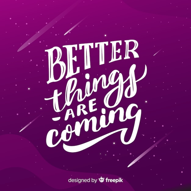 Galaxy Background With Quote Concept Free Vector