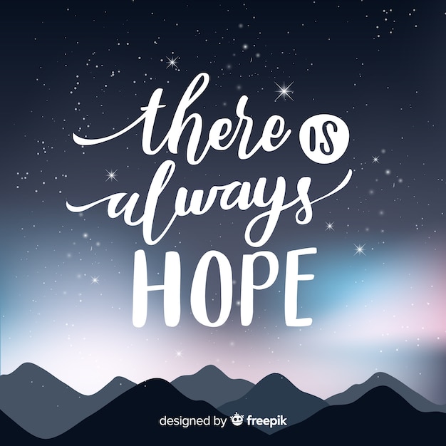 Galaxy background with quote design Free Vector