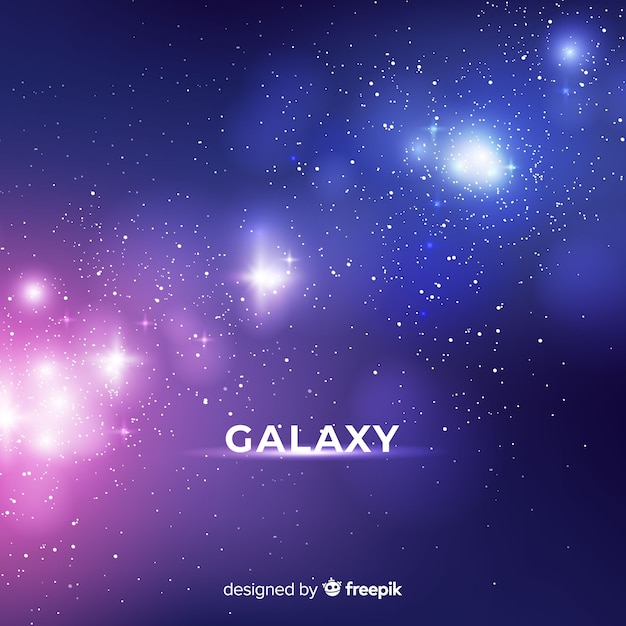 Galaxy Background With Realistic Design Free Vector