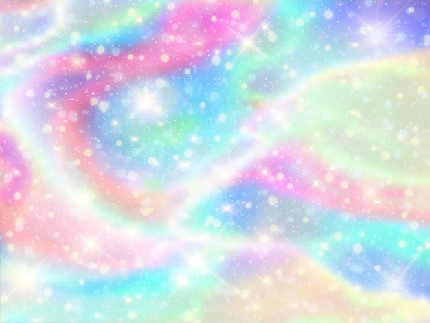 Galaxy Fantasy Background And Pastel Color Premium Vector