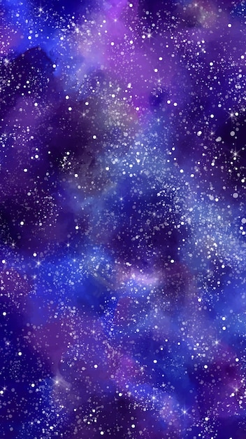 Galaxy Mobile Phone Background In Blue And Purple Tones Free Vector