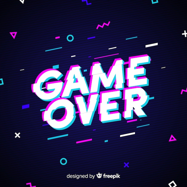  Game  over  background Free Vector