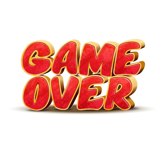 Premium Vector | Game over icon for game design. game over interface